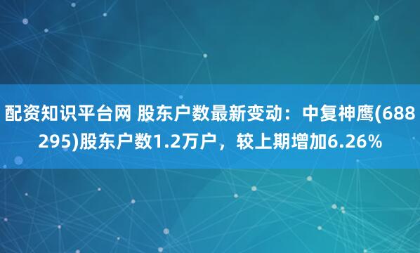 配资知识平台网 股东户数最新变动：中复神鹰(688295)股东户数1.2万户，较上期增加6.26%